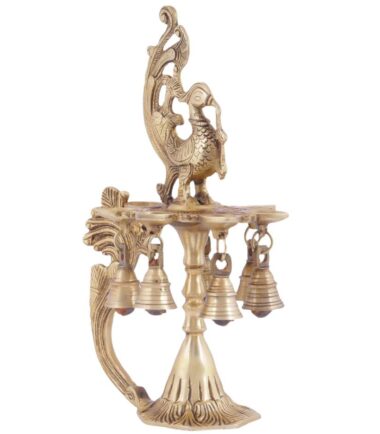 Brass Peacock Lamp