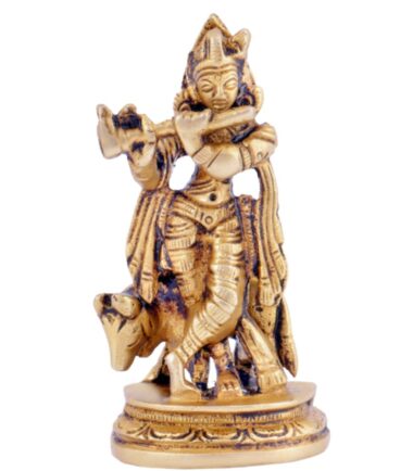 Lord Krishna Statue with Cow