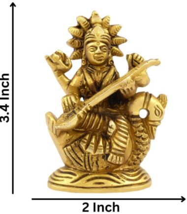 Brass Saraswati Idol